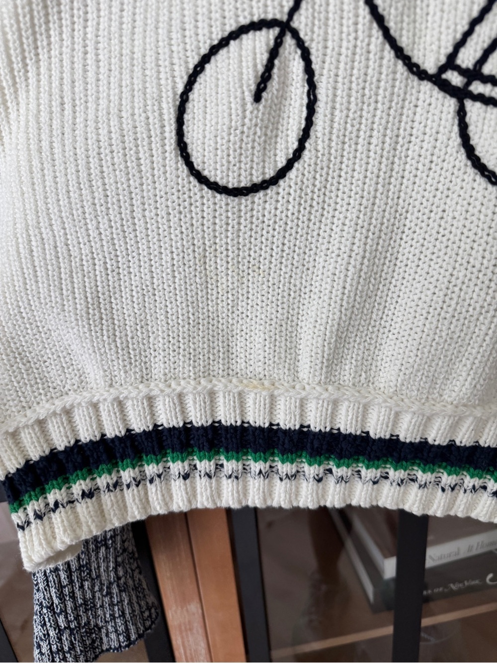 Anthropologie Daily Practice Le Tour Crop CrewNeck Sweater knit bicycle deFrance - Picture 10 of 10